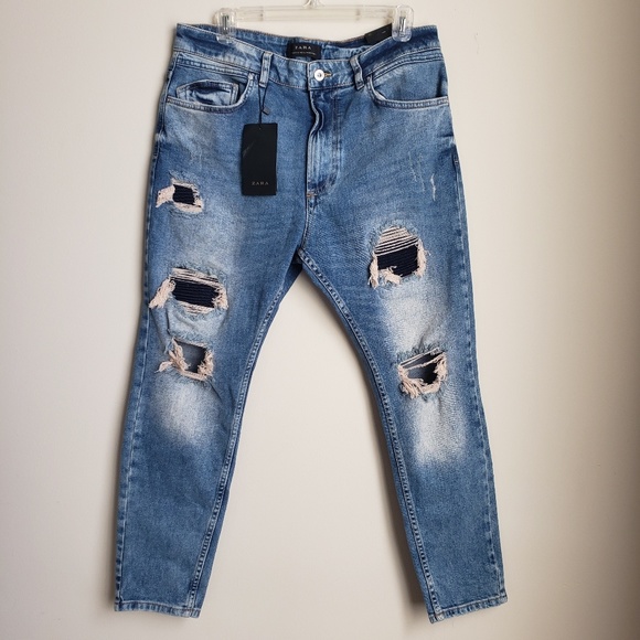 Zara Other - Zara Men ripped skinny jeans with pleated inserts